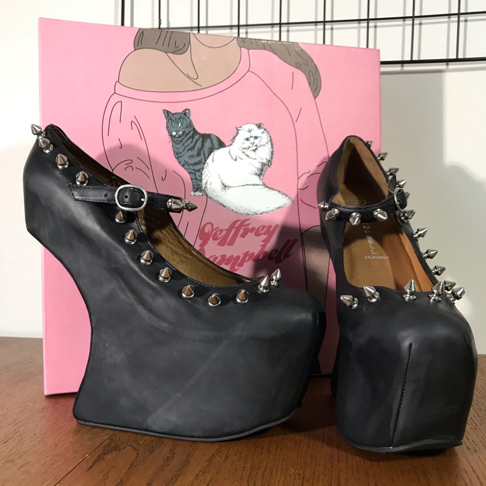 Jeffrey Campbell Nightwalk black with spikes